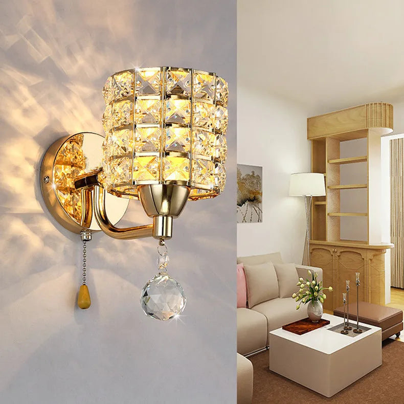 Luminária de Parede Decorativa em Cristal – Luxo e Iluminação