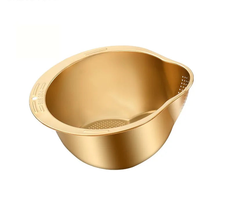 Lavadora de arroz filtro tigela aço inoxidável 304 tigela de lavagem de arroz peneira de arroz escorredor frutas e vegetais ferramentas de cozinha