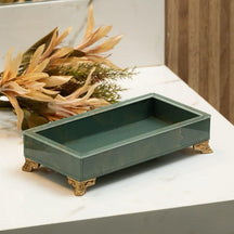 Bandeja de Vidro Efeito Mármore – Elegância e Funcionalidade para Seu Espaço - LK House