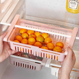 Cesto Organizador De Geladeira Multiuso Gaveta Retrátil Ajustável Prático Portátil - imagem 7