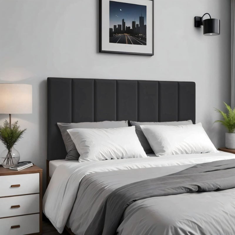 Cabeceira Modular Estofada King em Suede com 10 Placas - LK House
