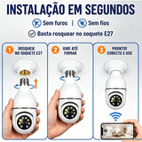 Câmera Lâmpada 360° WiFi — Mais Segurança para Sua Casa - LK House