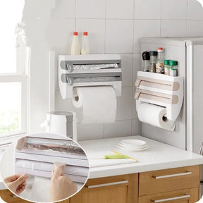 Dispenser 4 em 1 para Cozinha - Cortador e Organizador Multifuncional - LK House