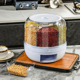 Dispenser Giratório de Alimentos com 6 Compartimentos para Grãos - LK House