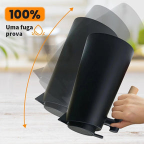 Garrafa Térmica com Termômetro LED 1L – Design Moderno e Cabo de Madeira - LK House