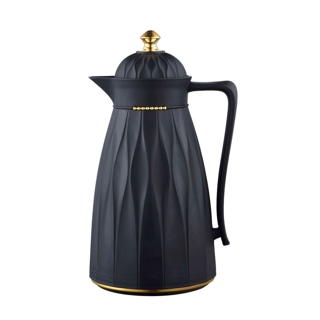 Garrafa Térmica de Café Chic 1L Preta e Dourada – Estilo e Alta Conservação Térmica - LK House