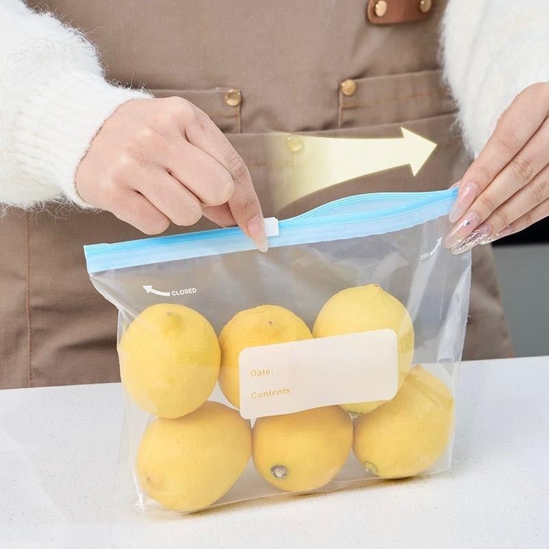 Kit 20 Sacos Herméticos Reutilizáveis para Alimentos – Mais Organização e Conservação para Sua Cozinha - LK House