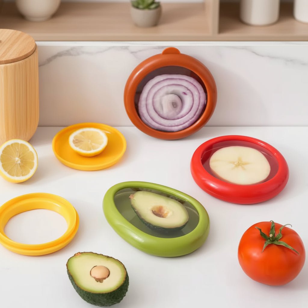 Kit 4 Potes de Silicone para Conservar Alimentos – Mantém Frescos até 3x Mais Tempo - LK House