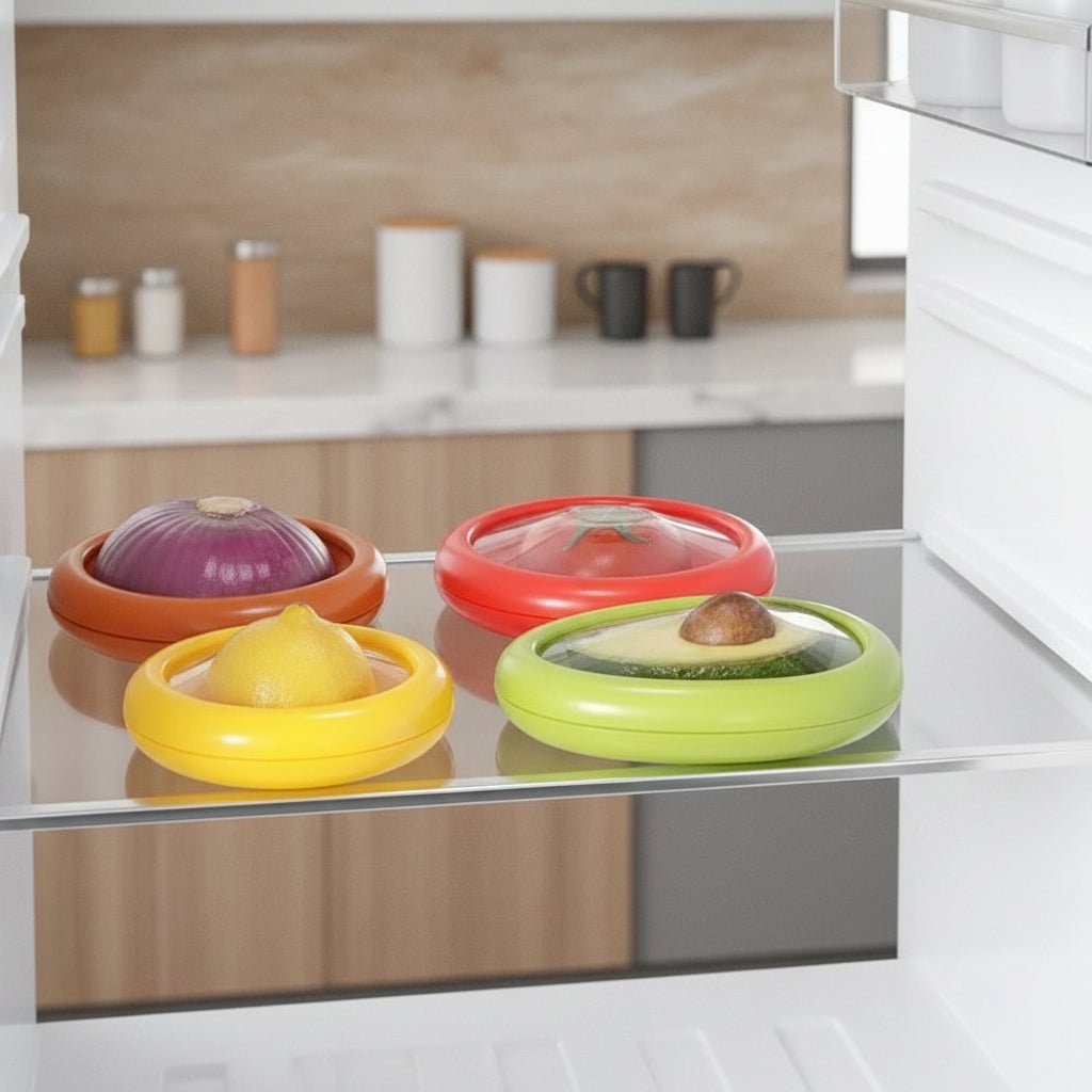Kit 4 Potes de Silicone para Conservar Alimentos – Mantém Frescos até 3x Mais Tempo - LK House