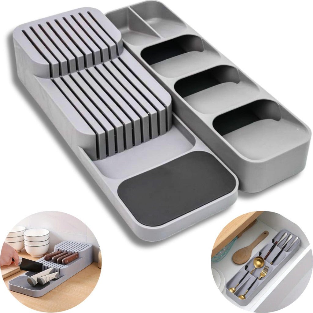 Kit Organizador de Gaveta para Talheres e Facas – Mais Organização e Praticidade na Cozinha - LK House