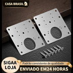 Kit 10 Placas Reparo para Consertar Dobradiça Armário