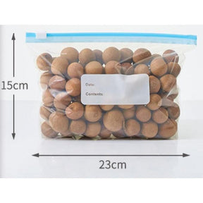 Kit 20 Sacos Herméticos Reutilizáveis para Alimentos – Zip Lock, Freezer e Geladeira