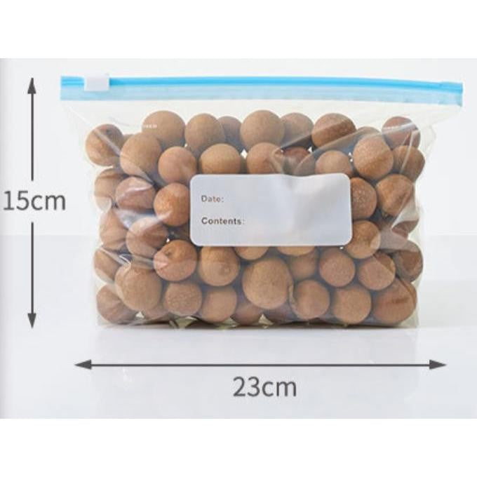 Kit 20 Sacos Herméticos Reutilizáveis para Alimentos – Zip Lock, Freezer e Geladeira