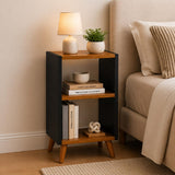 Mesa de Cabeceira Retrô com 2 Nichos — Mais Ordem no Quarto - LK House