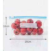 Kit 20 Sacos Herméticos Reutilizáveis para Alimentos – Zip Lock, Freezer e Geladeira