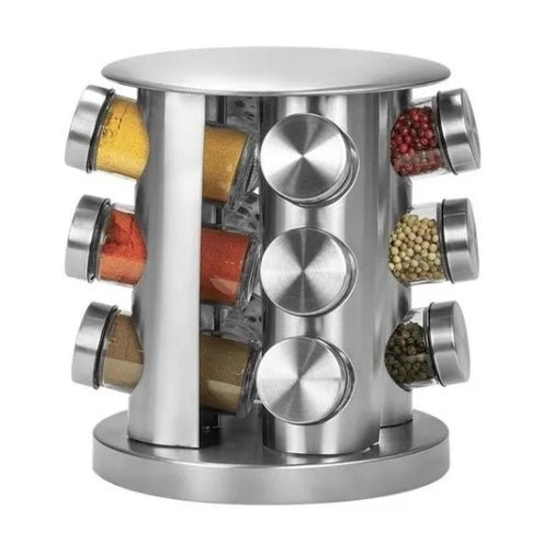 Porta - Tempero Giratório 360° com 12 Potes – Mais Organização e Praticidade para Sua Cozinha - LK House
