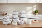 Potes para Geladeira com Tampa – Kit com 3 Organizadores para Mais Frescor e Organização - LK House