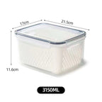 Potes para Geladeira com Tampa – Kit com 3 Organizadores para Mais Frescor e Organização - LK House
