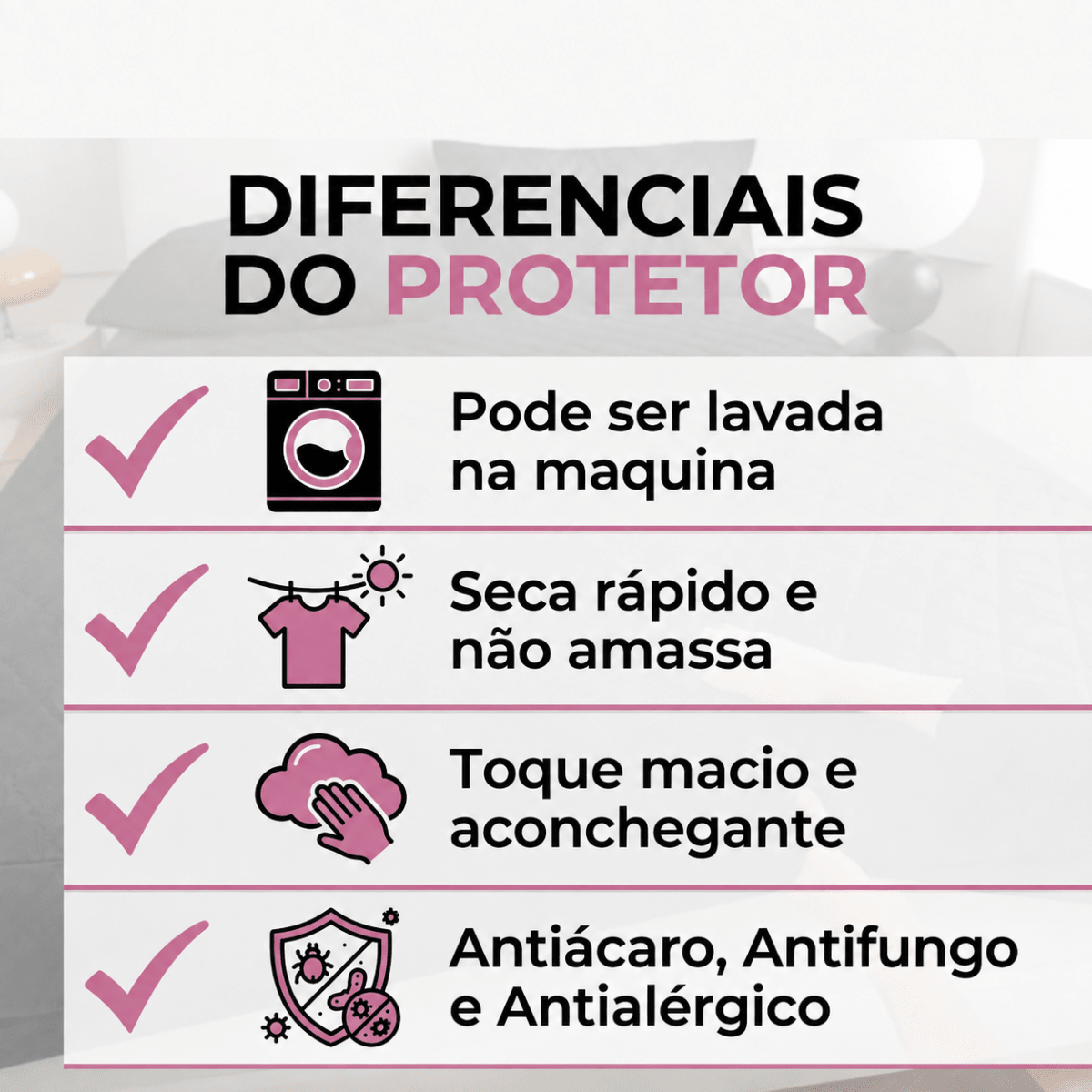 Protetor de Colchão 100% Impermeável Casal com Elástico - LK House