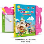 Livro Sonoro Bilíngue 2 em 1 com Lousa + Brinde