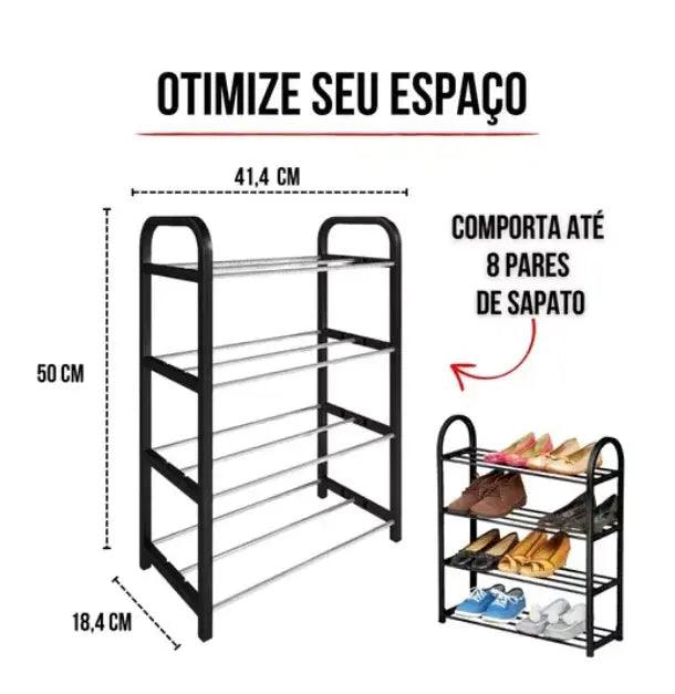 Sapateira Organizador 4 Prateleiras para 8 pares Desmontável - LK House