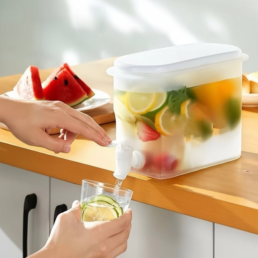 Suqueira Plástica 3L com Torneira – Mais Praticidade e Organização para Sua Geladeira - LK House