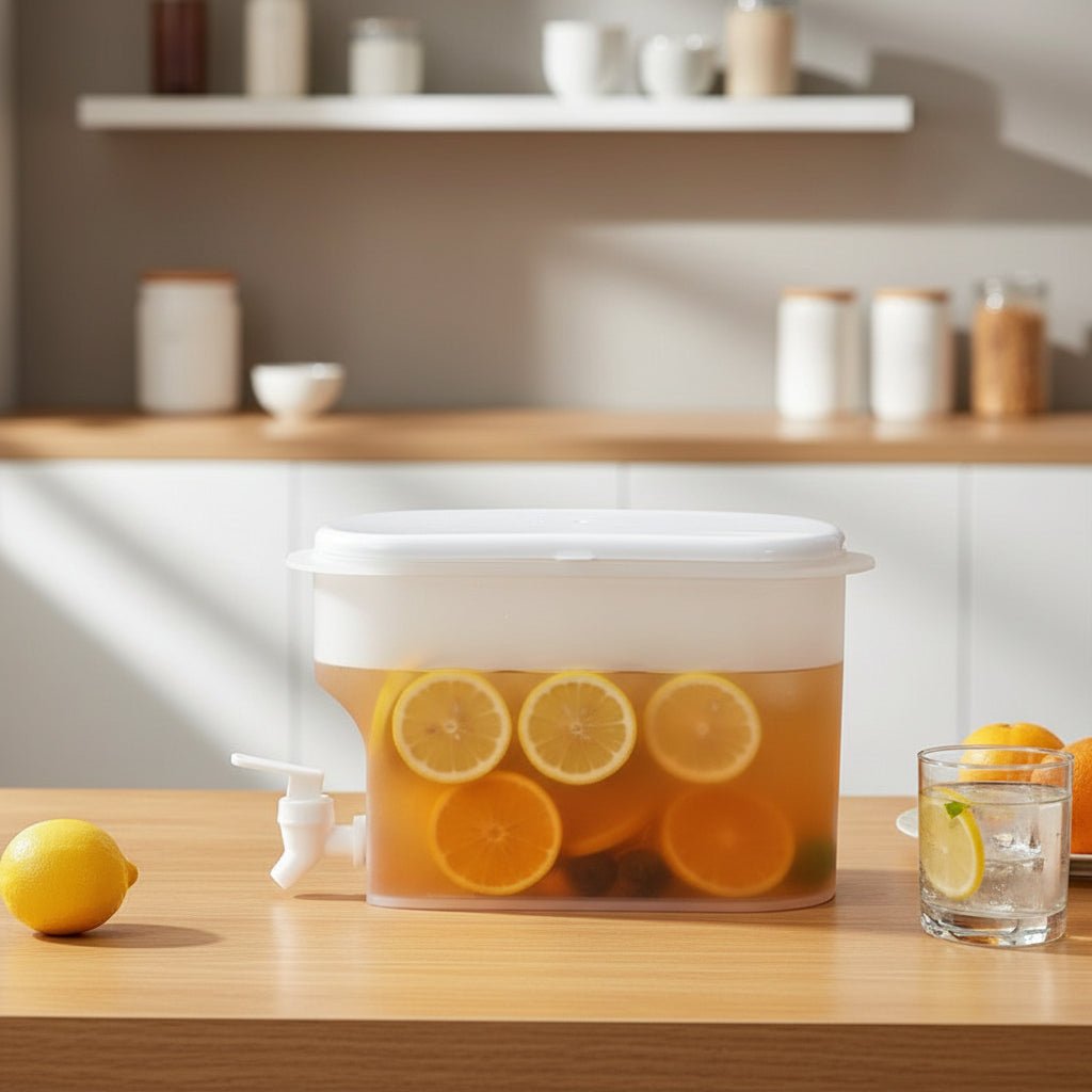 Suqueira Plástica 3L com Torneira – Mais Praticidade e Organização para Sua Geladeira - LK House