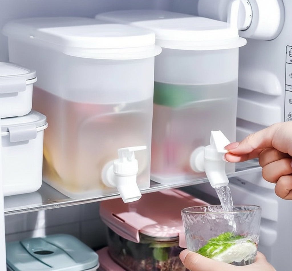 Suqueira Plástica 3L com Torneira – Mais Praticidade e Organização para Sua Geladeira - LK House