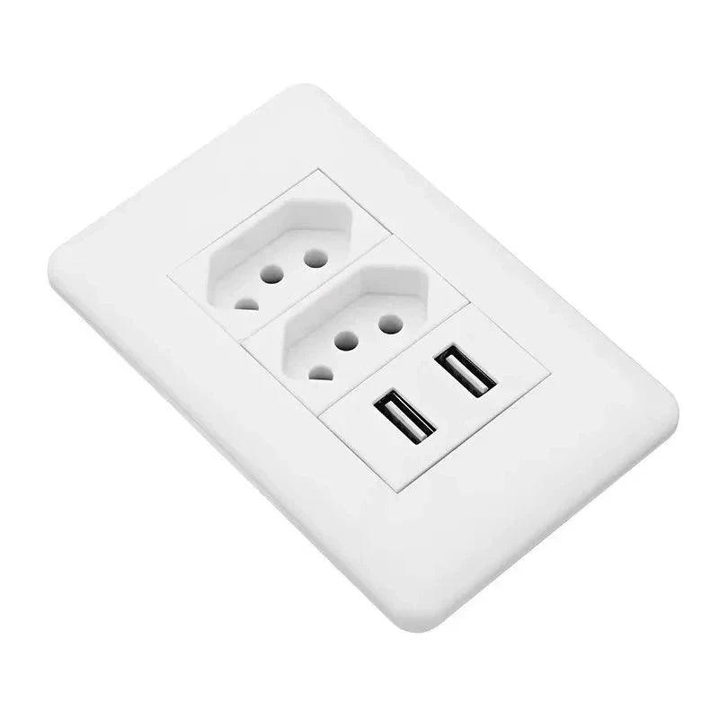 Tomada de Parede Entradas USB Carregador Universal Inteligente - LK House