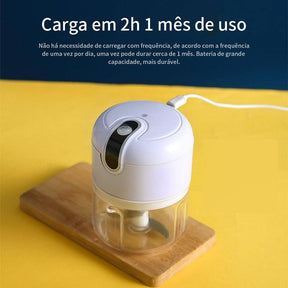 Triturador de Alho Elétrico Portátil – 3 Lâminas de Aço Inox - LK House
