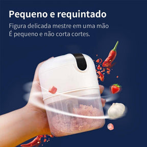 Triturador de Alho Elétrico Portátil – 3 Lâminas de Aço Inox - LK House