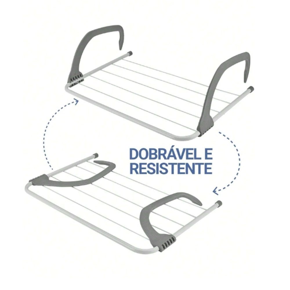 Varal Retrátil CompactDry – Otimize Espaço e Tenha Roupas Secas Mais Rápido - LK House